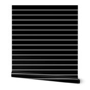 2  inch Classic Horizontal White Baseball Stripe Lines On Black
