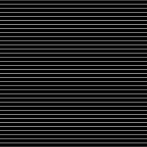 1/2  inch Classic Horizontal White Baseball Stripe Lines On Black