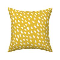 Textured Yellow Diagonal Polka Dot