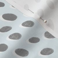 Retro Shaded Dots in Grey, White, and Light Blue
