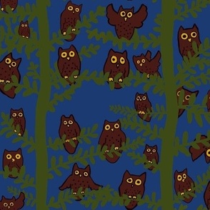Owls at night