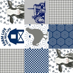 Blue Farm Quilt Layout for Spoonflower