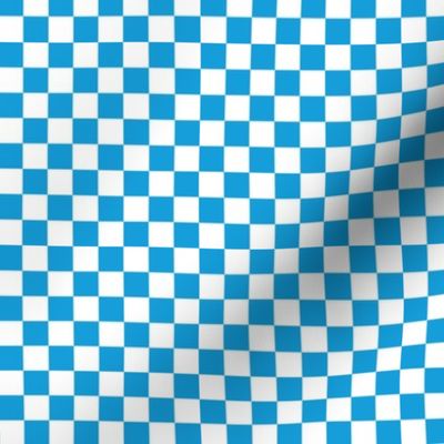 Oktoberfest plaid gingham checkerboard in blue white traditional german Munich colors SMALL