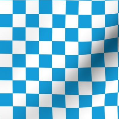 Oktoberfest plaid gingham checkerboard in blue white traditional german Munich colors LARGE