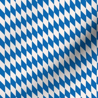 Munich oktoberfest plaid Bavarian blue diamond pattern blue on ivory SMALL