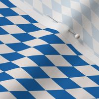 Munich oktoberfest plaid Bavarian blue diamond pattern blue on ivory SMALL