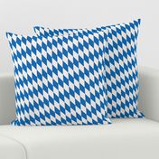 Munich oktoberfest plaid Bavarian blue diamond pattern blue on ivory LARGE