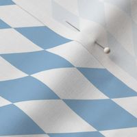 Munich oktoberfest plaid Bavarian blue diamond pattern vintage blue on ivory LARGE 