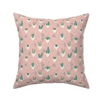 Geometric plant design pink