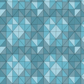 Blue Monochrome Triangle-8in