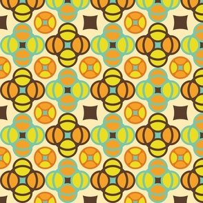 Retro 70's Circles-8x8