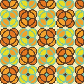 Retro 70's Circles-8x8