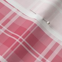 Faded and Shaded Nantucket Red and White Tartan Plaid Check