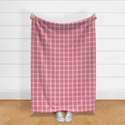Faded and Shaded Nantucket Red and White Tartan Plaid Check