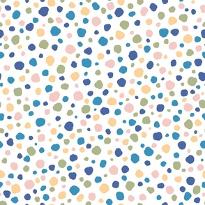 Multicoloured Abstract Spots Pattern 18 Inch Repeat