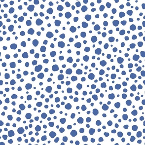 Blue Abstract Spots Pattern 18 Inch Repeat