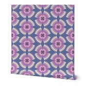 Retro Refracted Floral dusk large wallpaper scale by Pippa Shaw