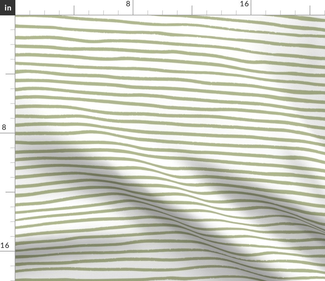 Green Abstract Narrow Stripe Pattern 18 Inch Repeat