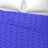 bright blue with white interlocking loops