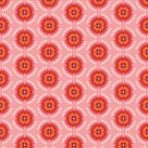 Retro Refracted Floral pink medium scale by Pippa Shaw