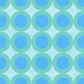Stop Dots in Aqua and Blue