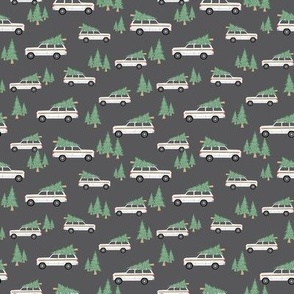 Holiday Trucks with Trees - Gray, Small Scale
