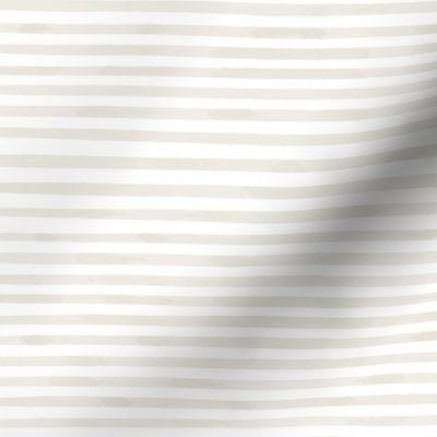 Tan and White Seersucker | Watercolor Stripe | Coastal Beach Fabric 