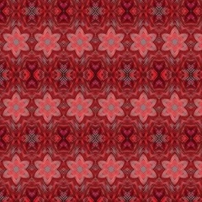 crayon red hexagon bloom