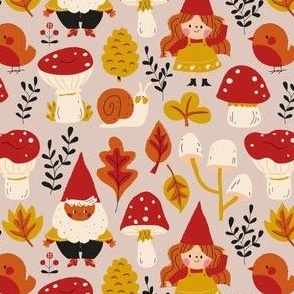 gnomes autumn design