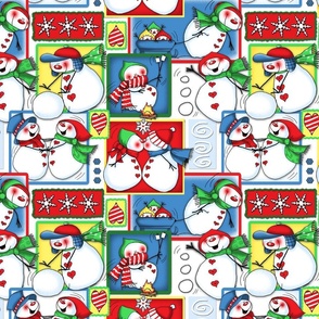 Snowman Winter Holiday Patches