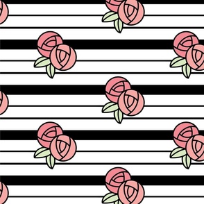 Doodle Roses with Stripes