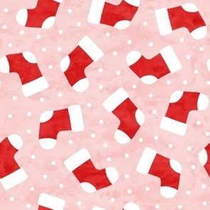 Christmas Stockings - Holiday - pink - LAD22