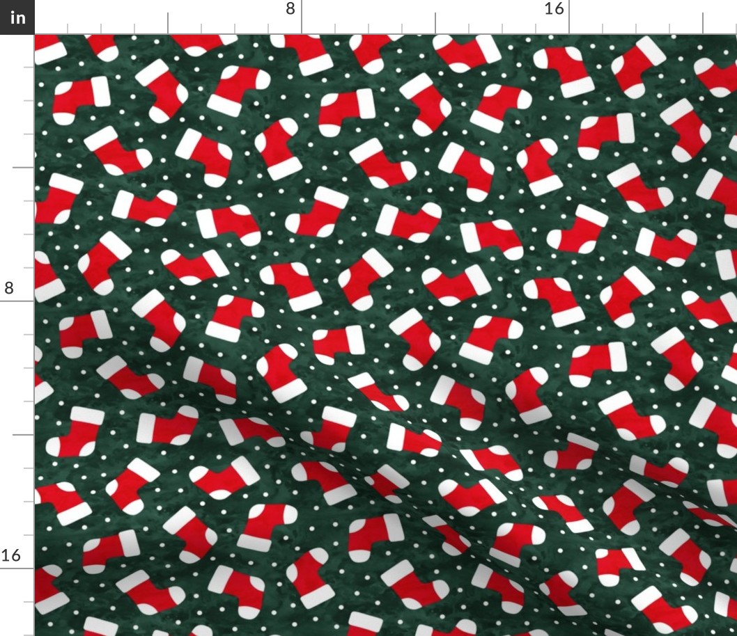 Christmas Stockings - Holiday - dark green - LAD22