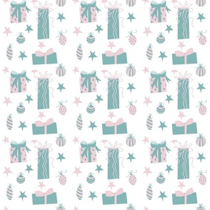 Pink and Turquoise Christmas Presents