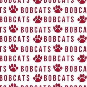 bobcats red fabric - school spirit fabric