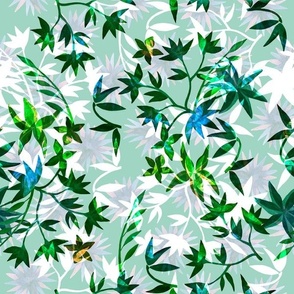 Green acid floral 