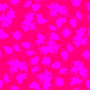 Bright Pink Simple Floral