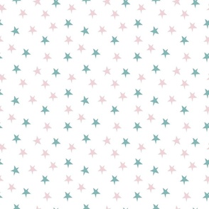 PINK TURQ CHRISTMAS STARS