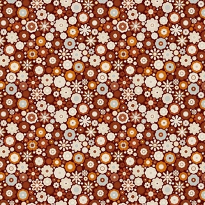 Field with Flowers - Autumn Brown / Medium