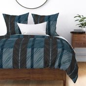 Sago Palm Dark Teal Tweed Extra-Large