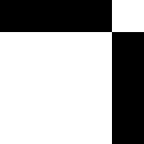 Gigantic Jumbo 14 inch Check - Black and White Checker Board Pattern