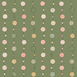 Christmas Garlands In Green and Pink