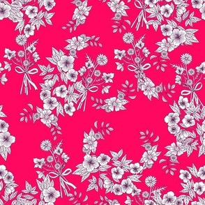 Bold Red and White Floral