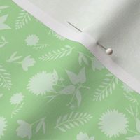 Cottage Core Simple Green Floral