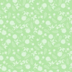 Cottage Core Simple Green Floral