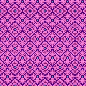 Imitation of knitted rhombuses, Pink on purple background