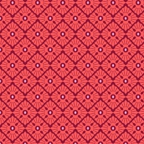 Imitation of knitted rhombuses, Red on a dark red background