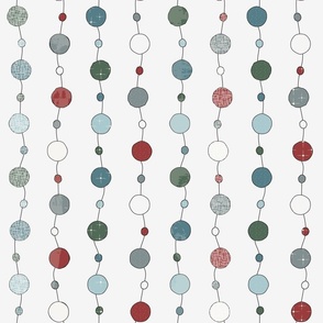 Christmas Garlands In Red and Teal