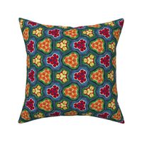Home sweet home cozy floral crochet granny "square-not-square" - for retro pillows, vintage style bed covers and trendy home furnishings and accessories