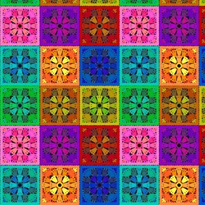 Granny Squares - Rainbow Brights